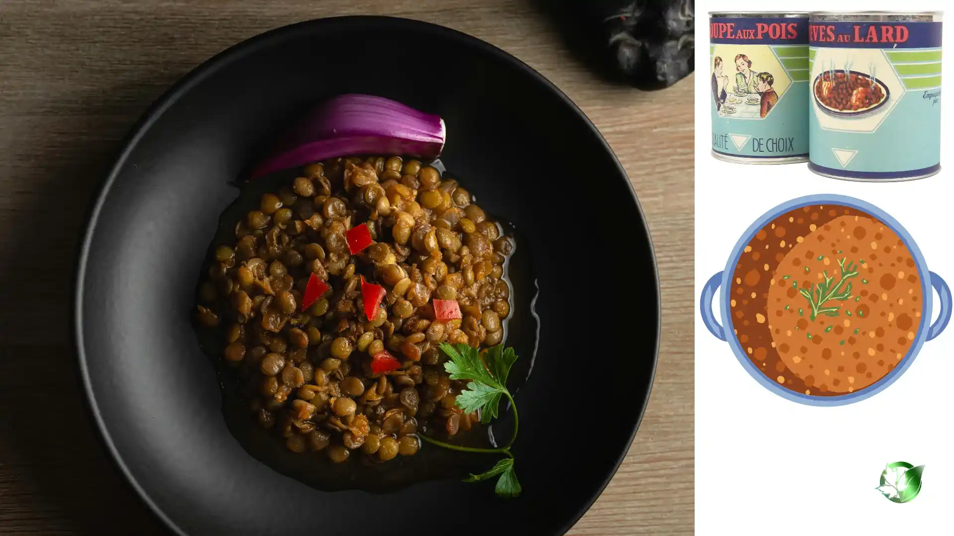 Commercial presentation of Canned Lentils for wholesale product evaluation and buyer review.
